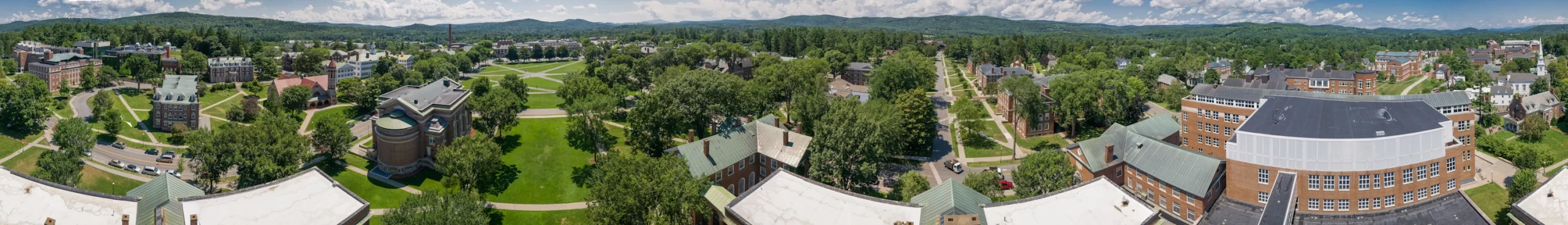 Photo of college campus from high point